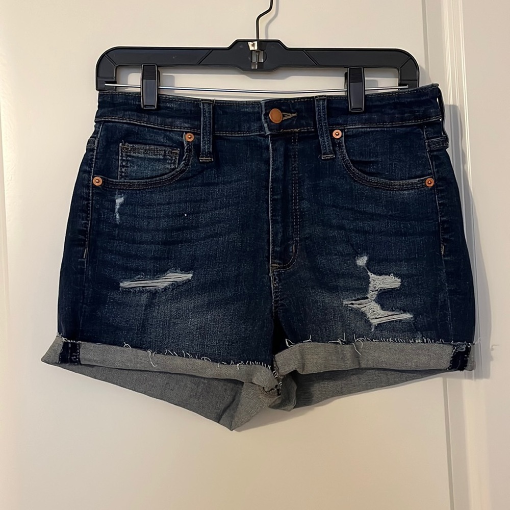 NWOT - Universal Thread High Rise Midi Distressed Jean Shorts - 8